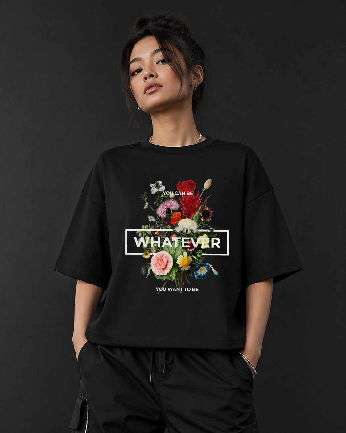Be Whatever - Black Oversized Unisex T-Shirt