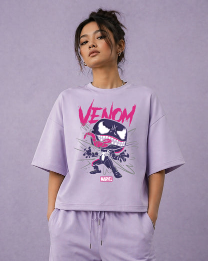 Marvel Venom  – Lilac Unisex Oversized T-Shirt