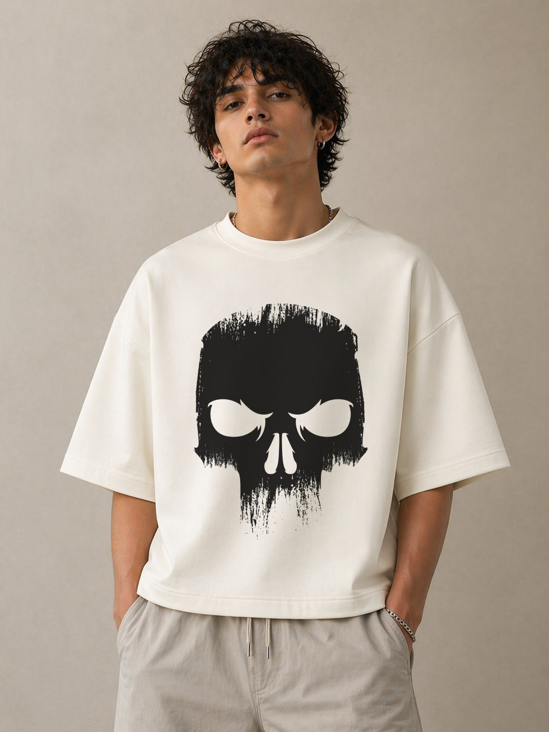 Shadow Skull - Unisex Oversized Box Fit T-Shirt