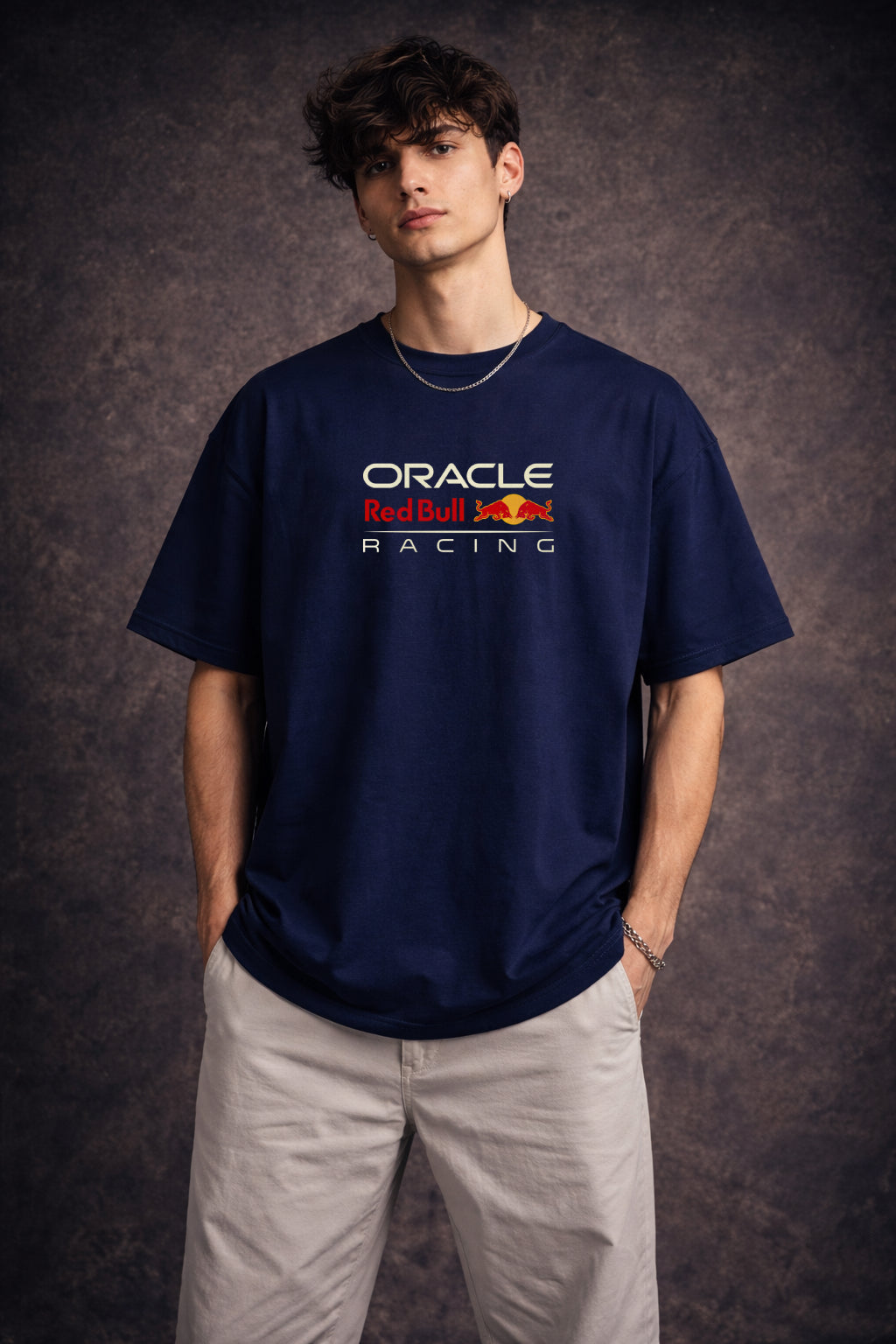 Max Verstappen – Midnight Navy Oversized Men's T-Shirt