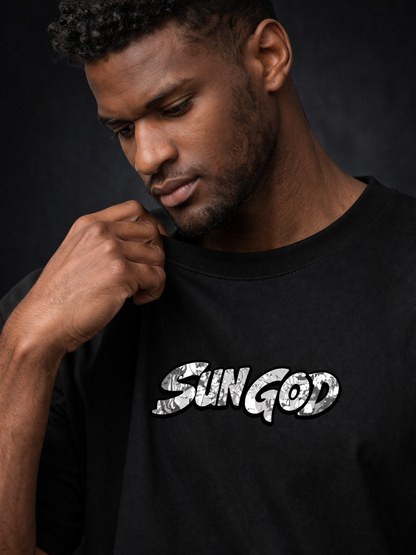 Luffy  Gear 5  – Midnight Black Oversized Men's  T-Shirt