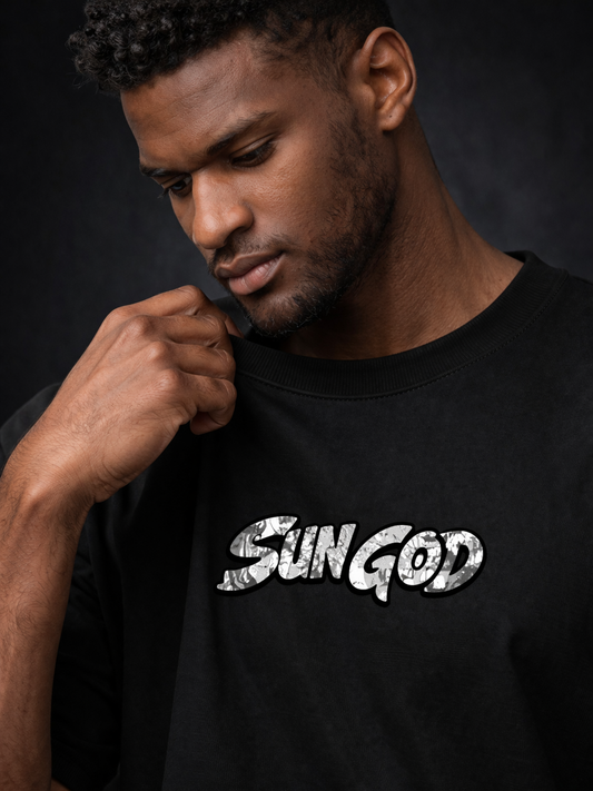 Luffy  Gear 5  – Midnight Black Oversized Men's  T-Shirt