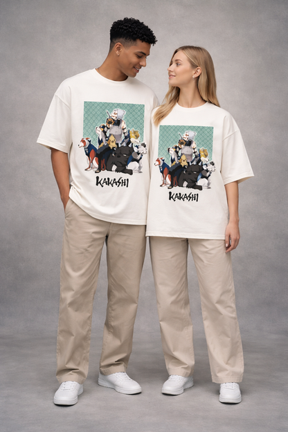 Kakashi - Off-White Oversized Unisex T-Shirt