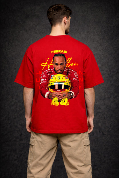 LH44 Ferrari – Red Oversized T-Shirt
